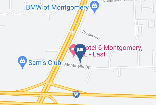 Montgomery - Travelodge By Wyndham Montgomery East Maps