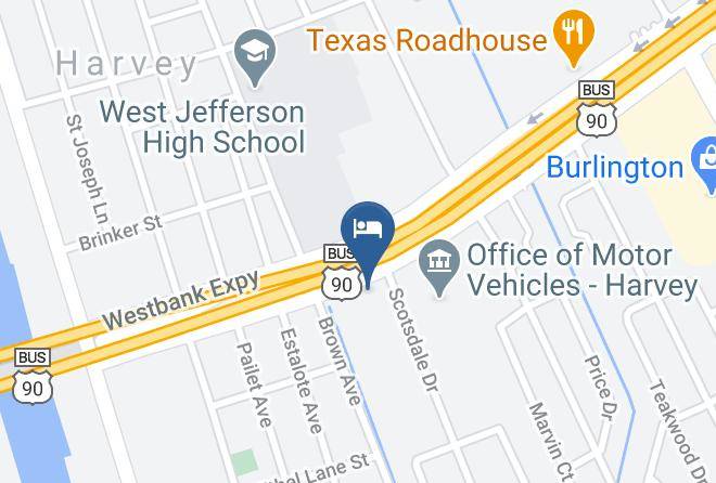 Travelodge By Wyndham New Orleans West Harvey Hotel Map