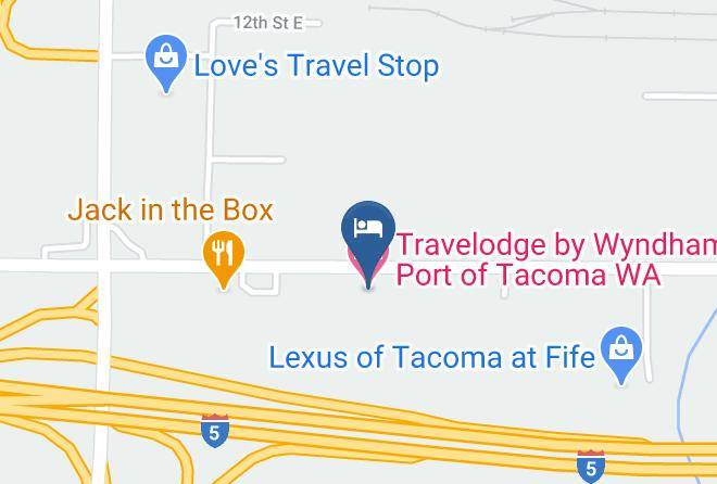 Travelodge By Wyndham Port Of Tacoma Wa Harita - Washington - Pierce