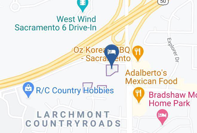 Sacramento - Travelodge By Wyndham Sacramento Rancho Cordova Maps