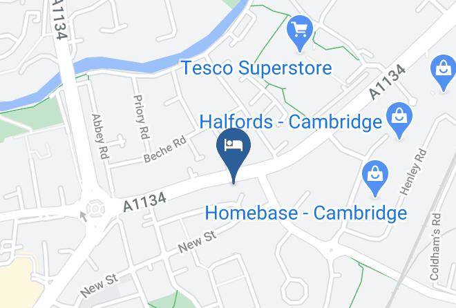 Cambridgeshire - Travelodge Cambridge Newmarket Road Maps