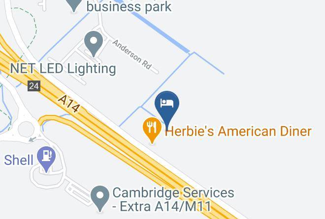 Cambridgeshire - Travelodge Cambridge Swavesey Maps
