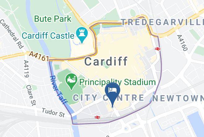 Cardiff - Travelodge Cardiff Central Maps