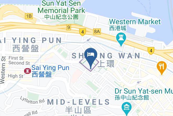Central Western District - Travelodge Central Hollywood Road Maps