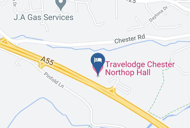 Flintshire - Travelodge Chester Northop Hall Maps