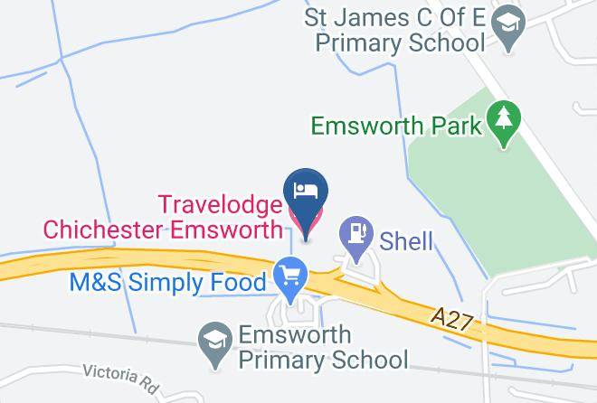 Hants - Travelodge Chichester Emsworth Maps