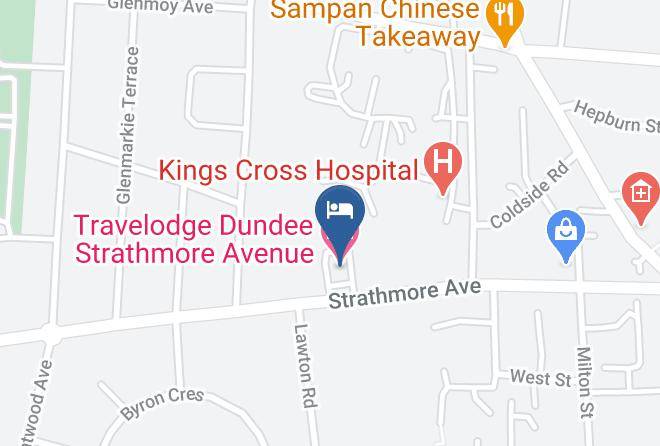 Dundee City - Travelodge Dundee Strathmore Avenue Maps