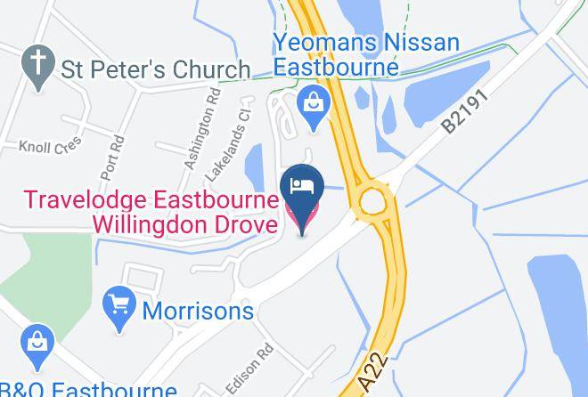 Travelodge Eastbourne Willingdon Drove Map