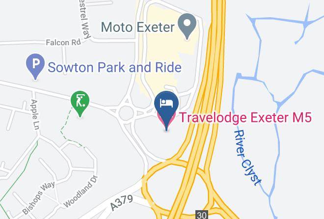 Travelodge Exeter M5 Map