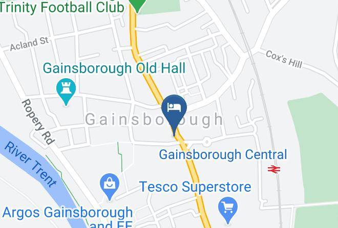 Lincs - Travelodge Gainsborough Maps