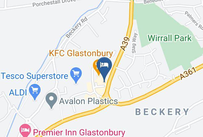 Somerset - Travelodge Glastonbury Maps