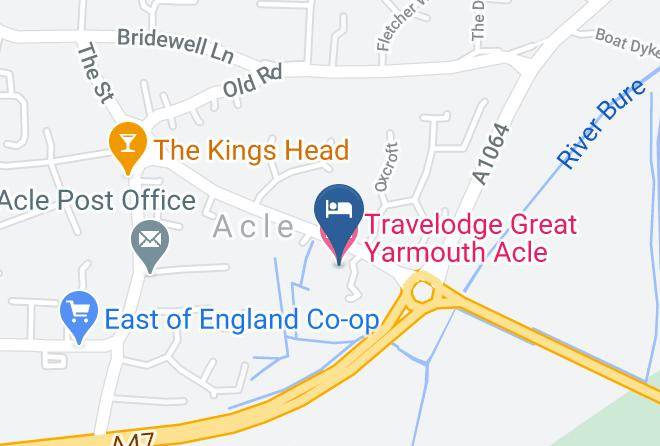 Norfolk - Travelodge Great Yarmouth Acle Maps
