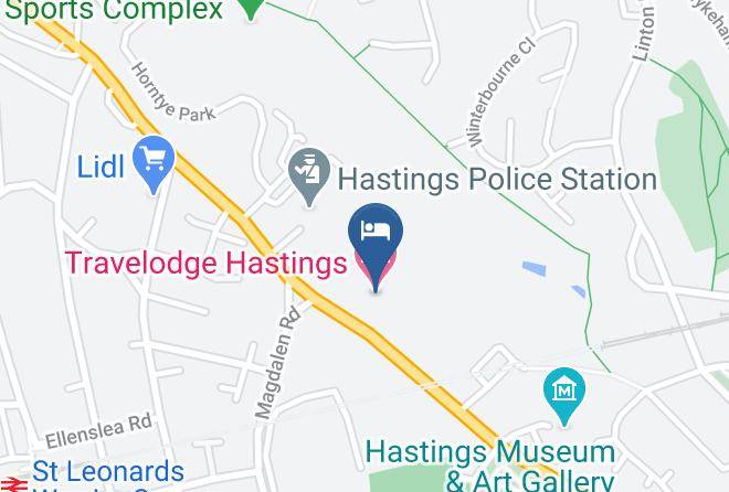 East Sussex - Travelodge Hastings Maps