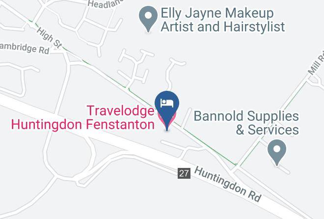 Cambridgeshire - Travelodge Huntingdon Fenstanton Maps