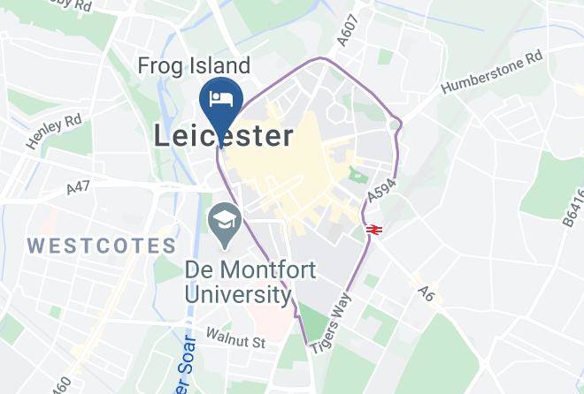 Leicester City - Travelodge Leicester Central Maps