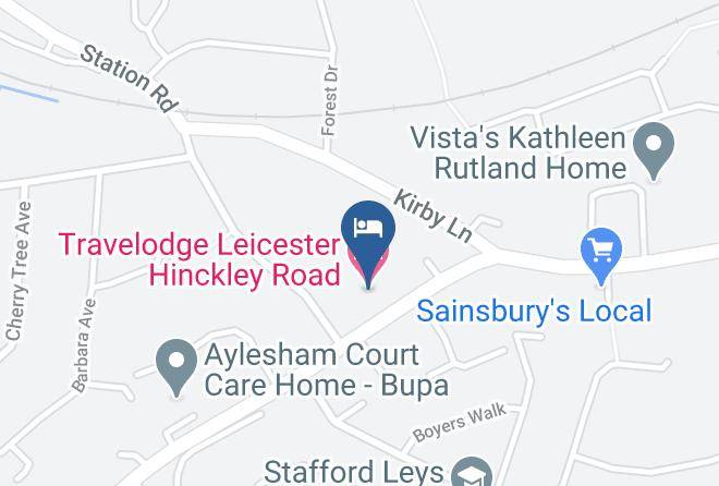 Leicestershire - Travelodge Leicester Hinckley Road Maps