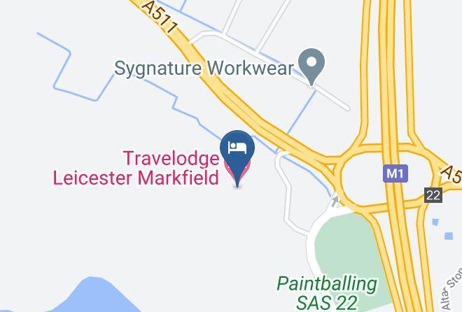 Leicestershire - Travelodge Leicester Markfield Maps