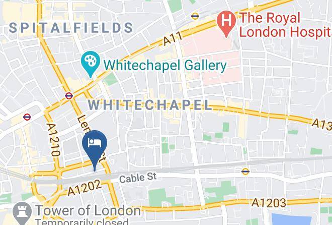London - Travelodge London Central Aldgate East Hotel Maps