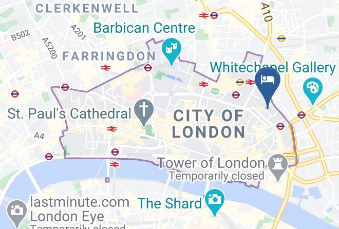 London - Travelodge London Central Liverpool Street Maps