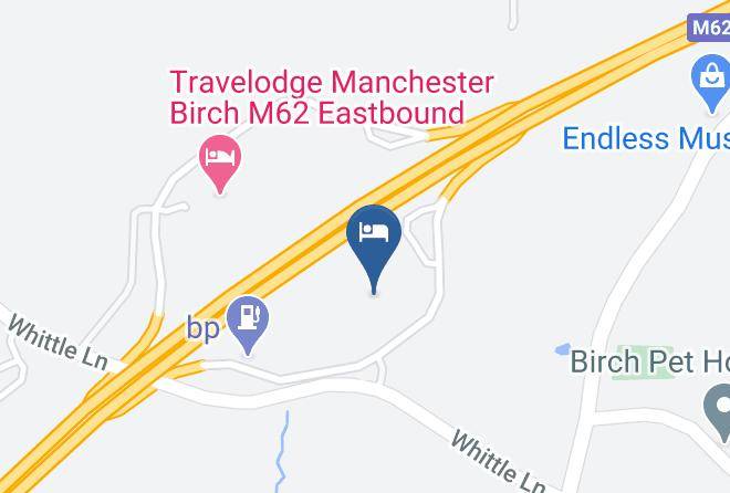 Greater Manchester - Travelodge Manchester Birch M62 Westbound Maps