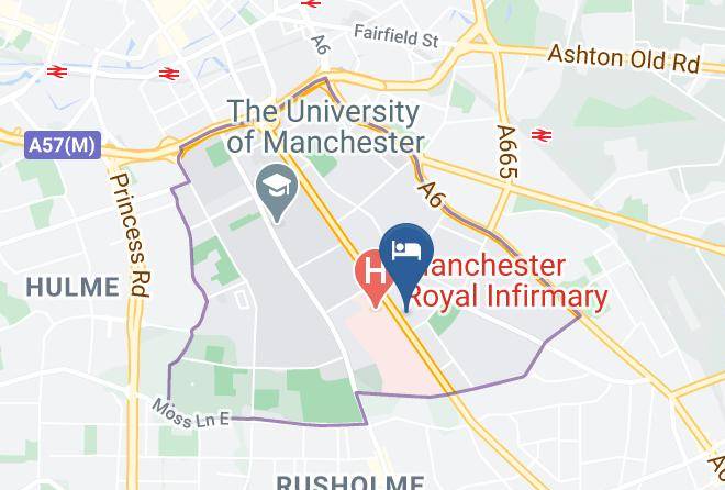 Travelodge Manchester Upper Brook Street Map