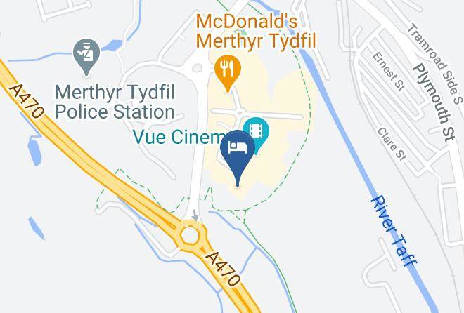 Merthyr Tydfil - Travelodge Merthyr Tydfil Maps