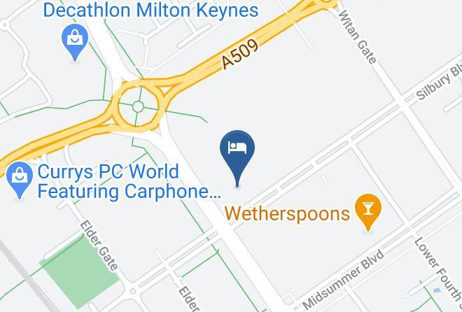 Milton Keynes - Travelodge Milton Keynes Central Maps