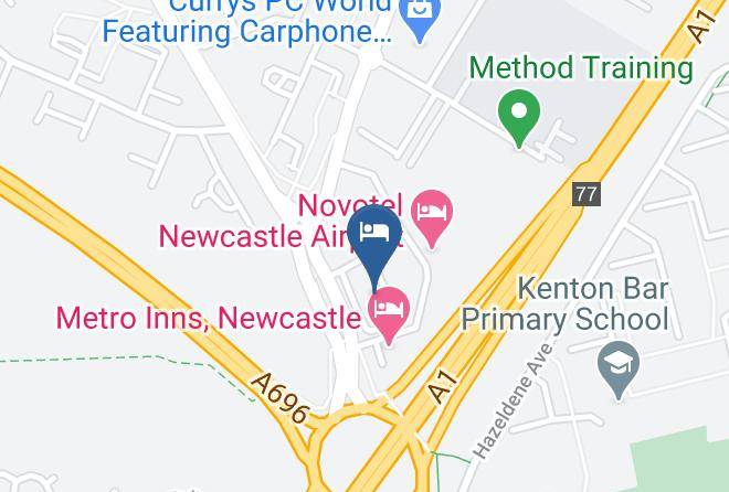 Newcastle Upon Tyne - Travelodge Newcastle Airport Maps