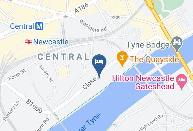 Newcastle Upon Tyne - Travelodge Newcastle Quayside Maps