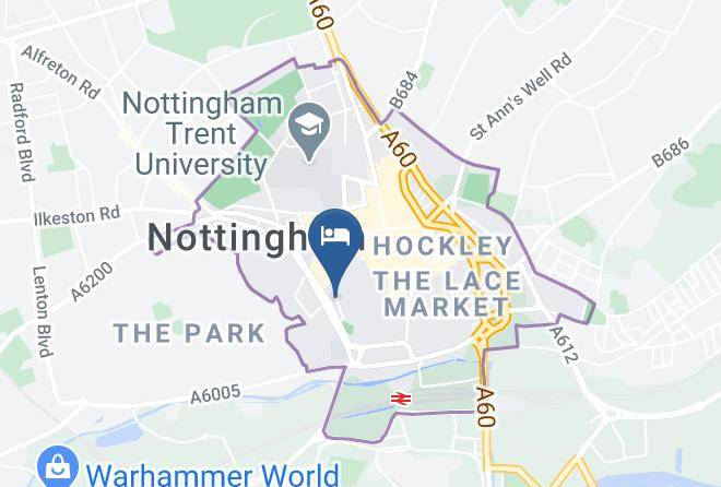 Nottingham City - Travelodge Nottingham Central Maps