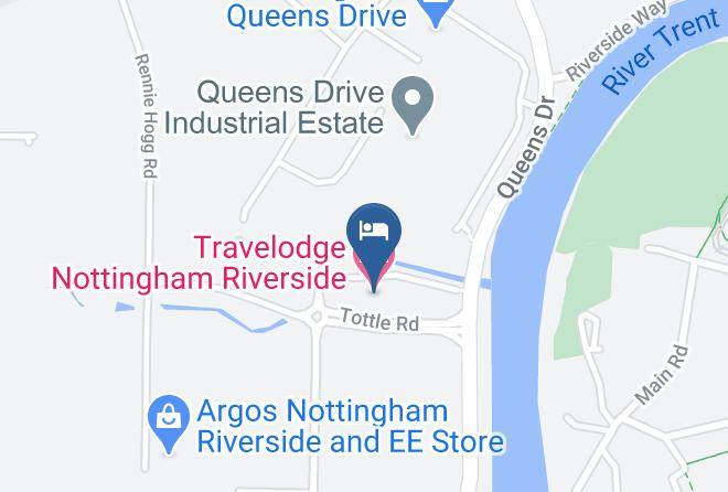 Nottingham City - Travelodge Nottingham Riverside Maps