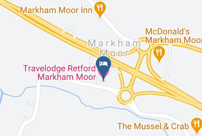 Notts - Travelodge Retford Markham Moor Maps