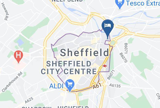 Sheffield - Travelodge Sheffield Central Maps