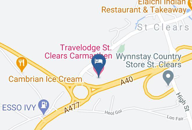 Carmarthenshire - Travelodge St Clears Carmarthen Maps