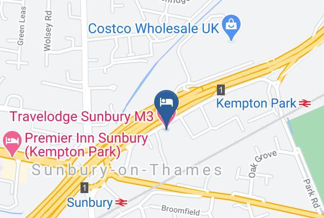 Surrey - Travelodge Sunbury M3 Maps