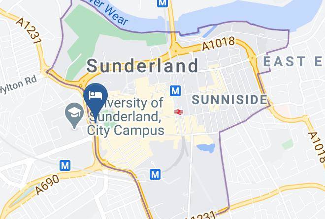 Sunderland - Travelodge Sunderland Central Maps