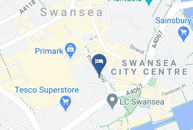 Swansea - Travelodge Swansea Central Maps