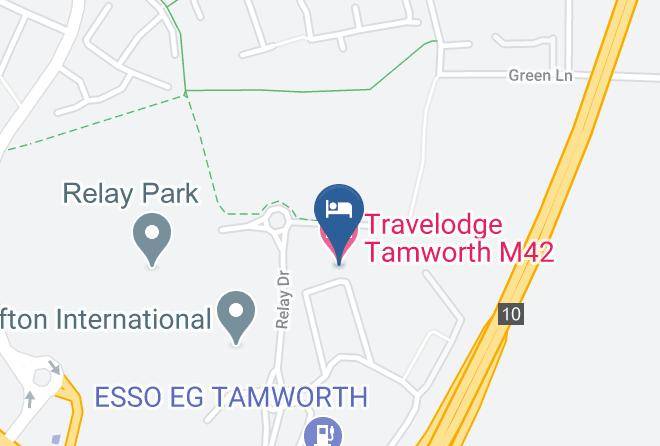Travelodge Tamworth M42 Map