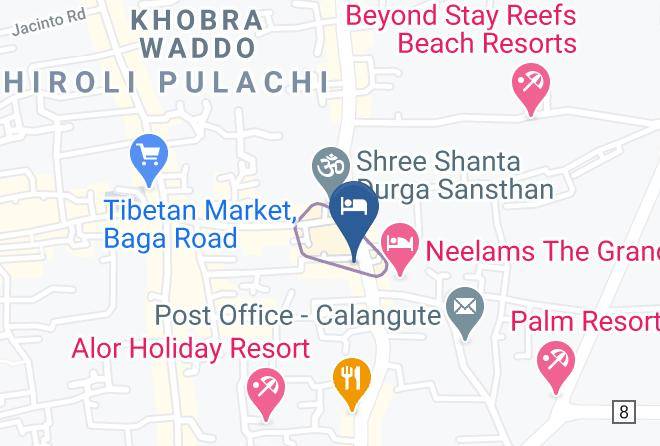 Bardez - Treebo Trend Aquablu Hotel In Calangute Goa Maps