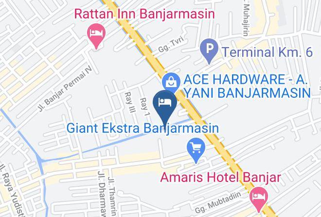Banjar Regency - Treepark Hotel Banjarmasin Maps