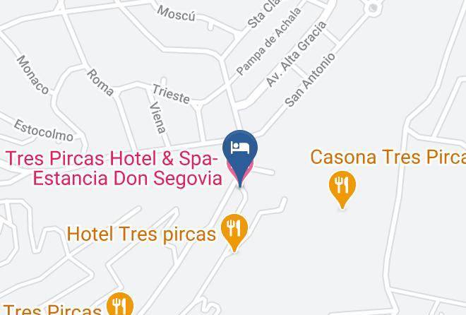 Punilla Department - Tres Pircas Hotel & Spa Estancia Don Segovia Maps