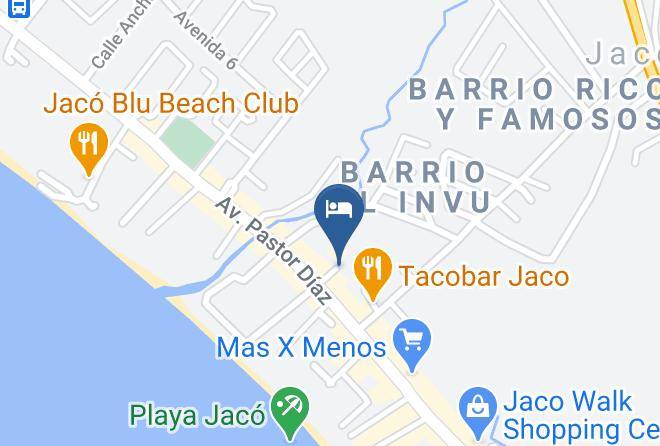 Jaco Inn Surf Club Map