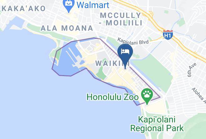 Honolulu - Tropical Studios At Marine Surf Waikiki Maps