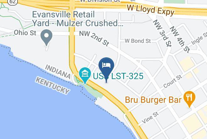 Tropicana Evansville Map