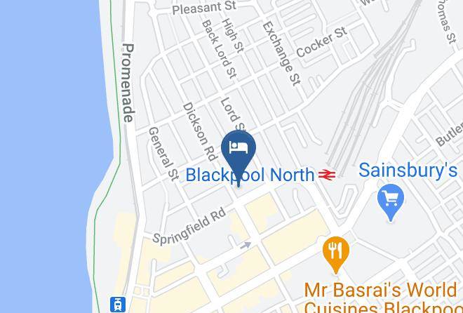 Blackpool - Tropics Beach Hotel Maps
