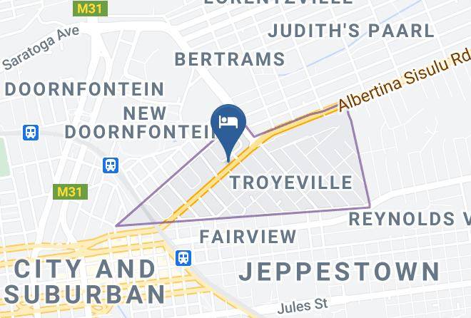 City Of Johannesburg - Troyeville Hotel Maps