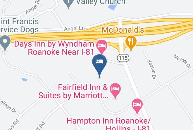 Roanoke - Tru By Hilton Roanoke Hollins Maps