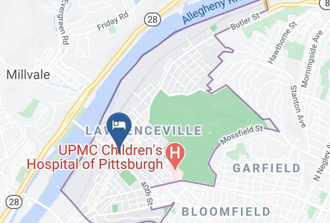 Tryp By Wyndham Pittsburgh Lawrenceville Boutique Hotel Map