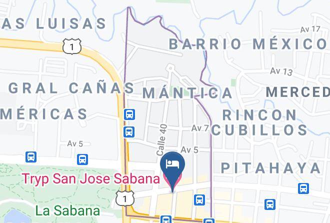 San Jose - Tryp San Jose Sabana Maps