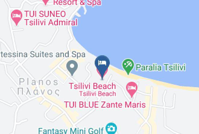 Tsilivi Beach Hotel Map